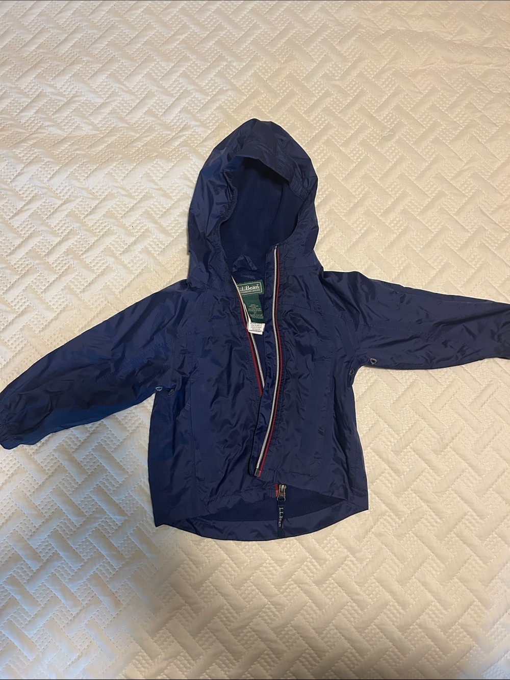 LLBean Toddler Navy Hooded Rain Jacket